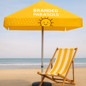 Branded printed parasols