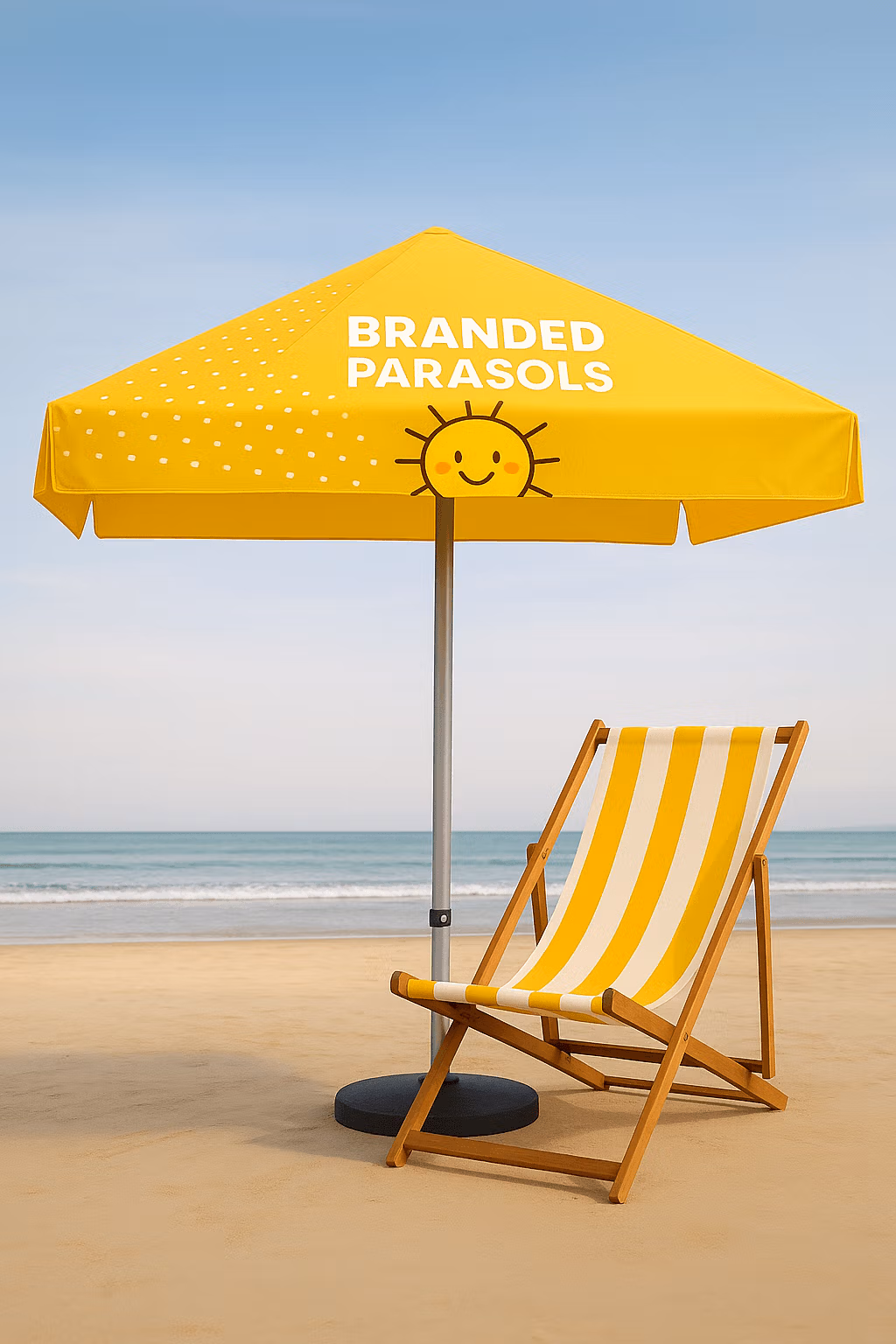 Branded printed parasols Branded printed parasols