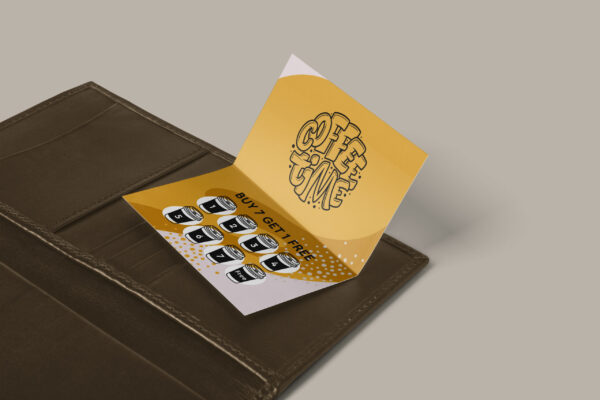 Folded business cards