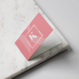 Folded business cards