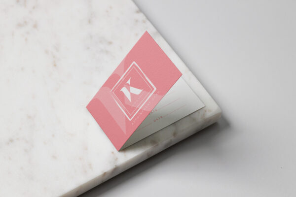 Folded business cards