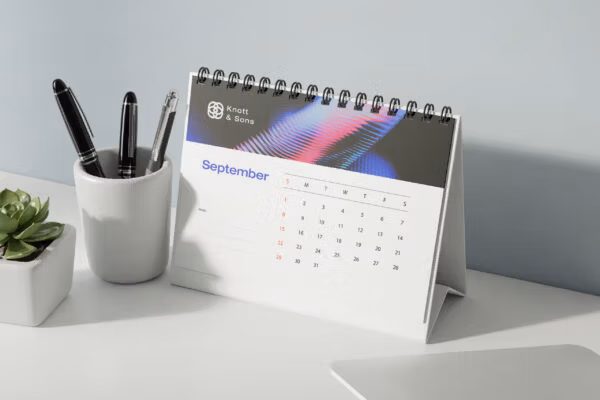 Desk calendars printed