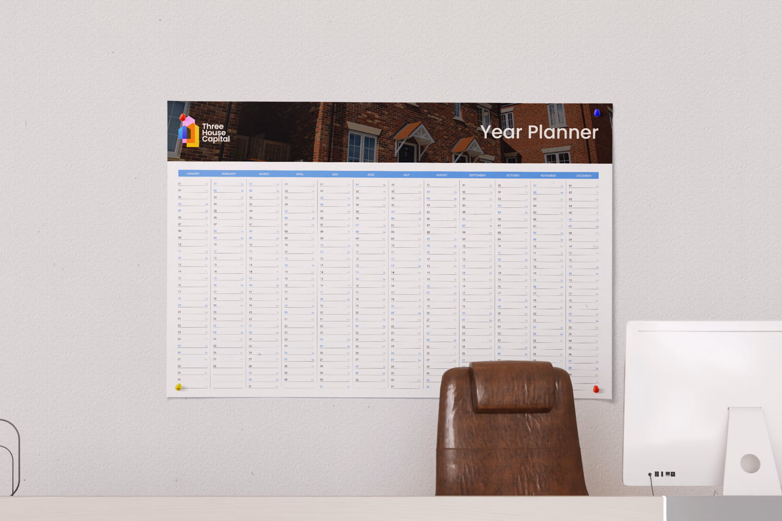 Wall planner printing
