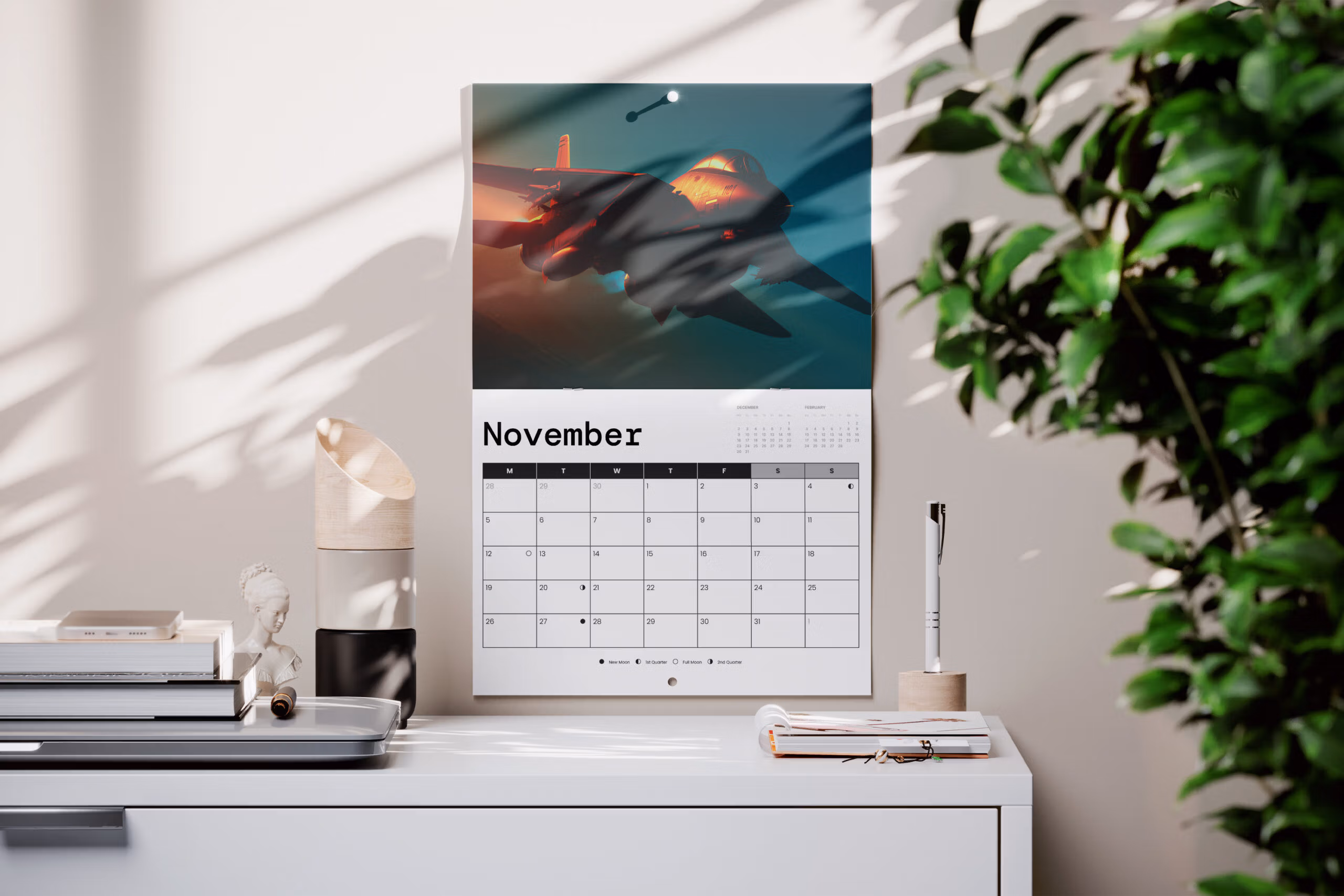Printed wall calendars