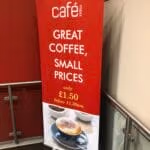 Cafe pull up banners