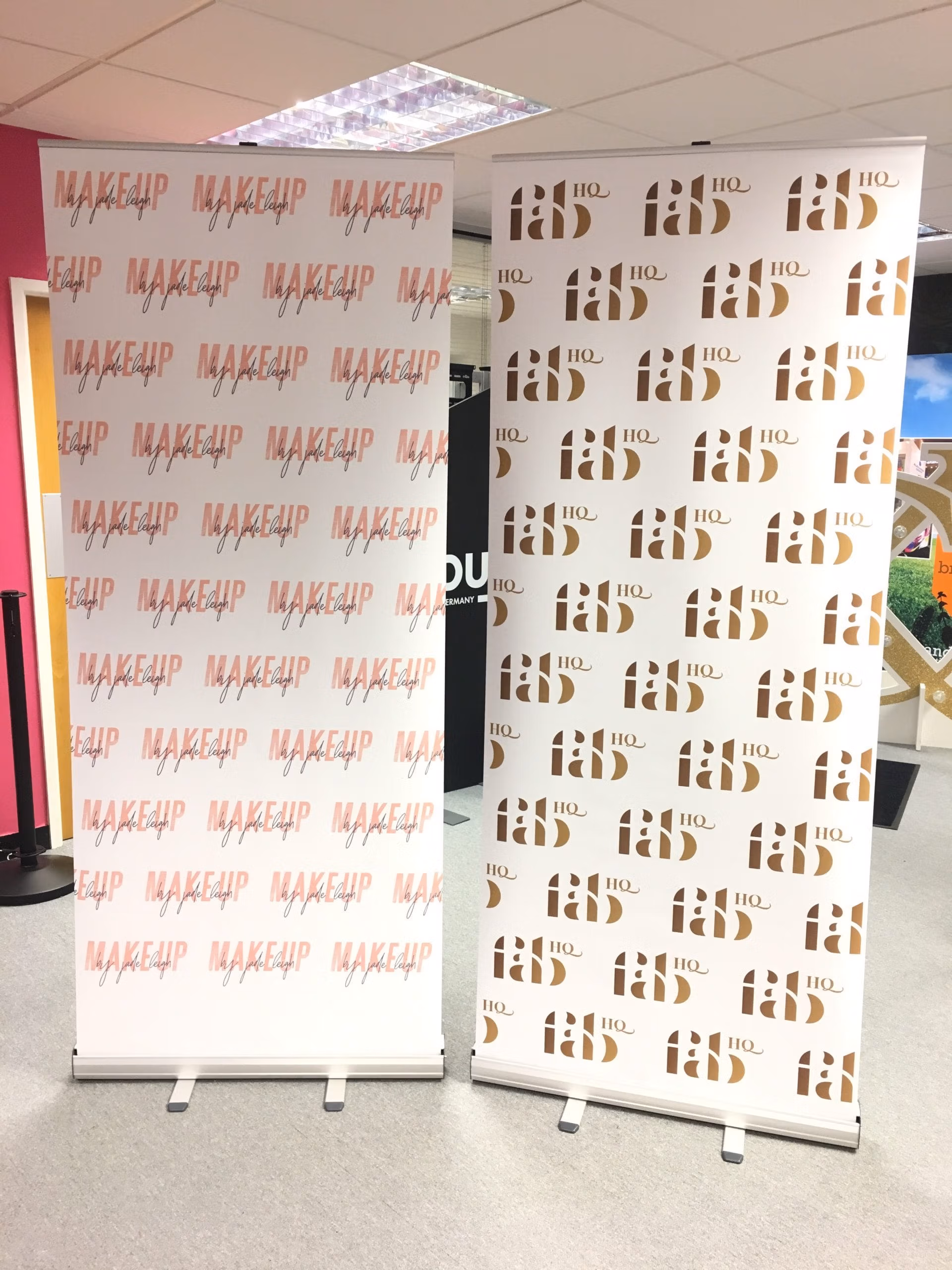 800mm roller banners side by sided