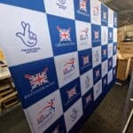 Stretch fabric backdrop