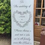 Wedding roller banner