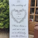 Wedding roller banner