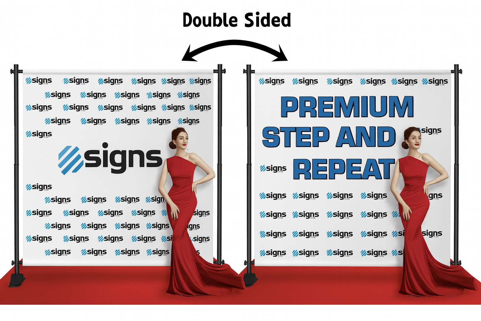 Double sided step and repeat banner essex