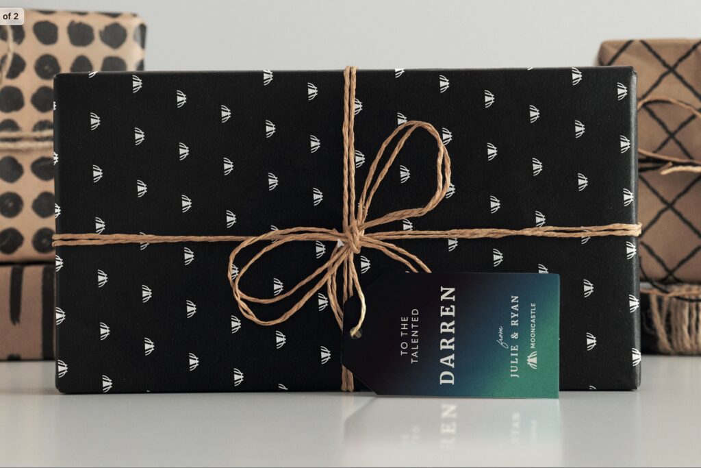 Printed branded wrapping paper