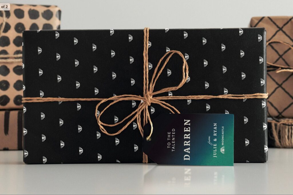 Printed branded wrapping paper