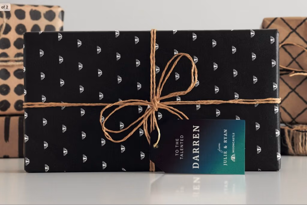 Printed branded wrapping paper