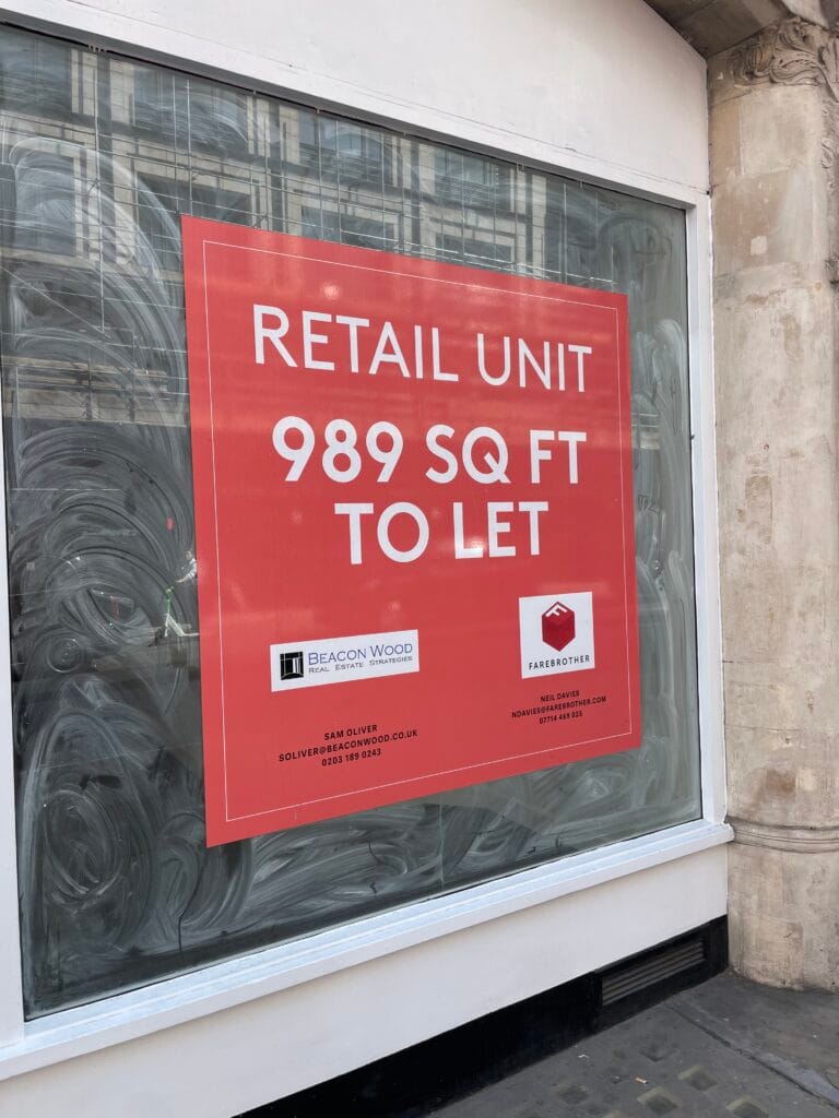 Removable shop window transfers
