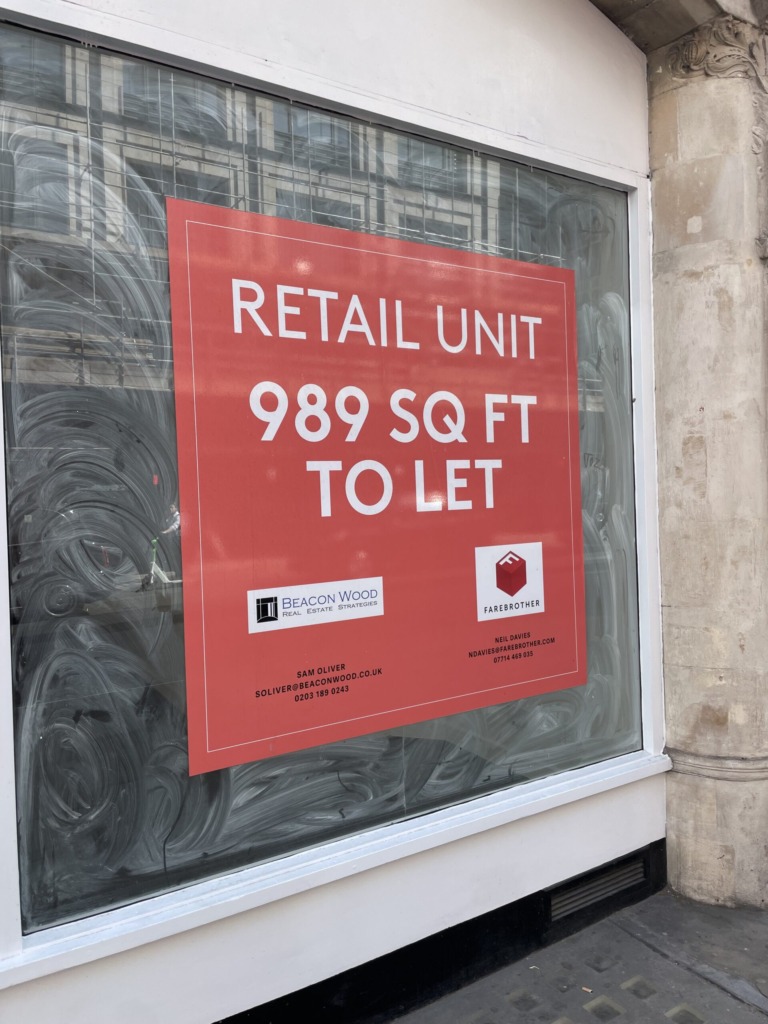 Removable shop window transfers