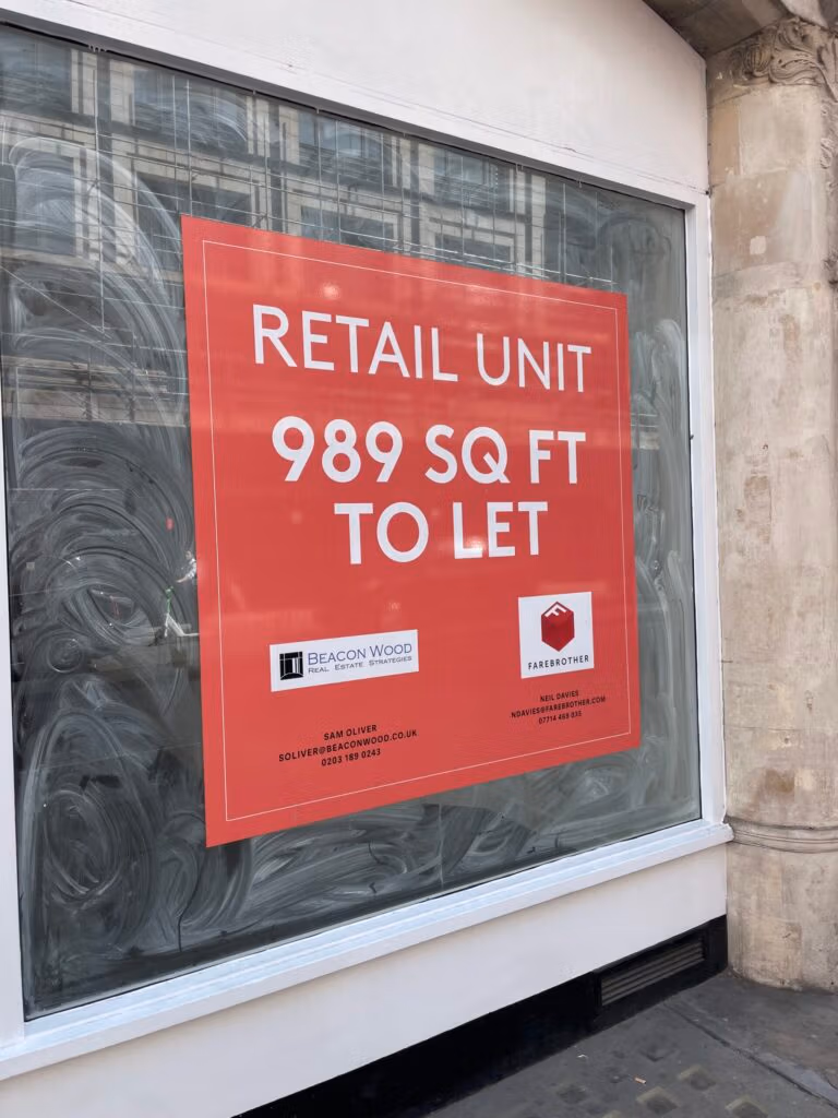 Removable shop window transfers