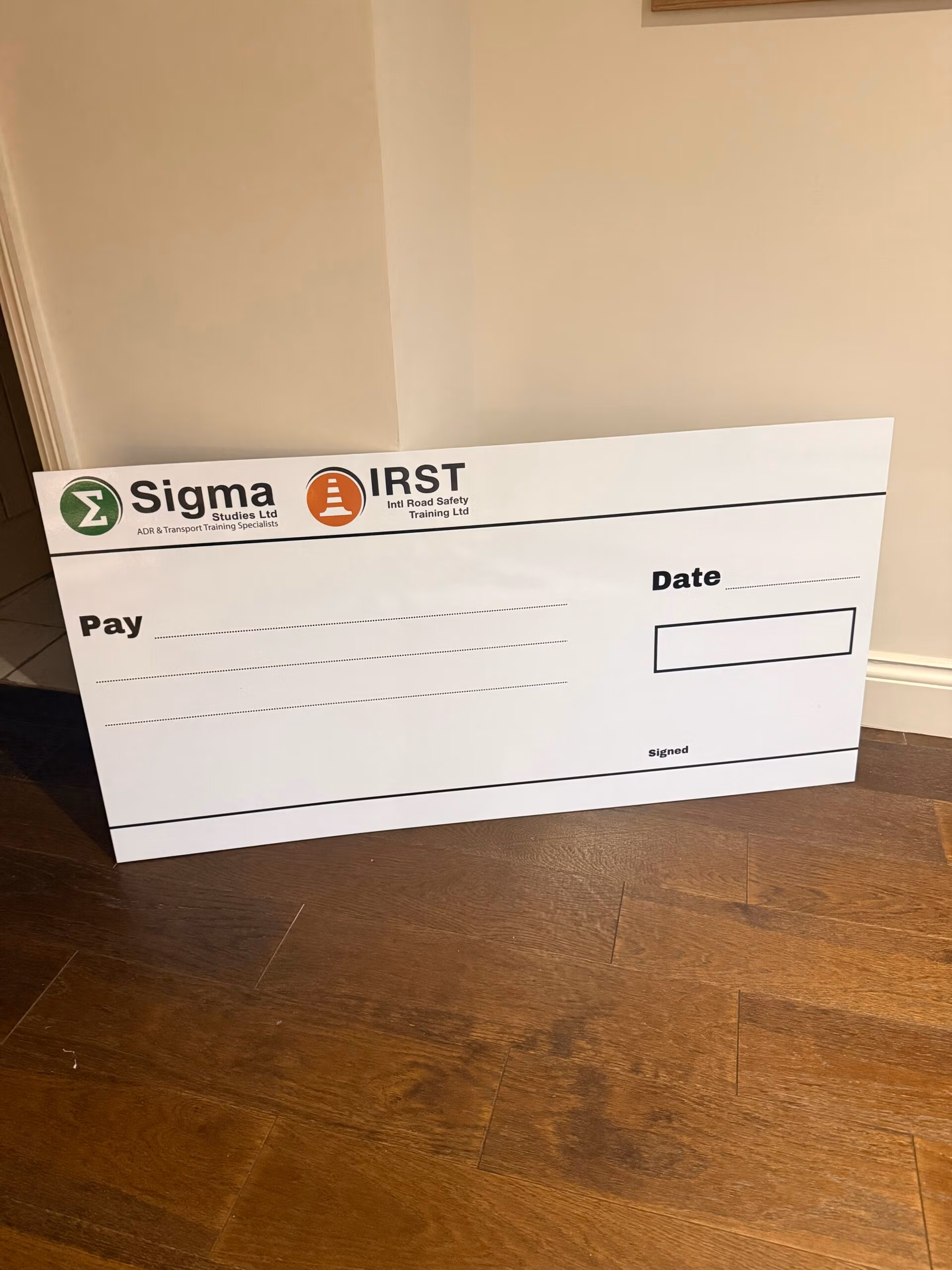 Giant Novelty Cheques