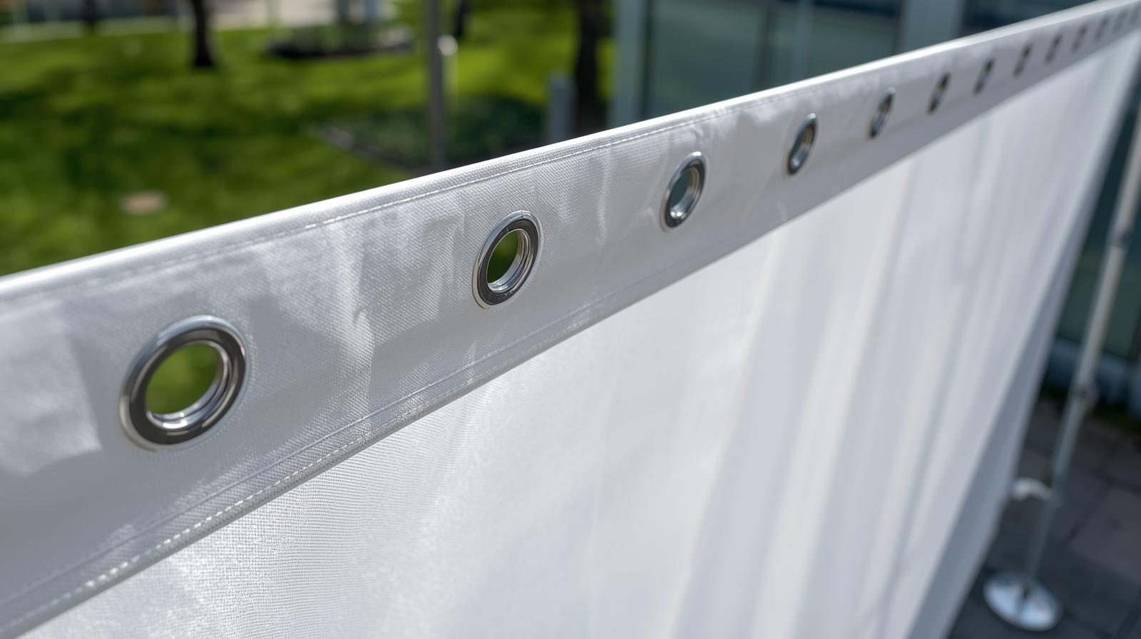How to hang a outdoor banner using eyelets