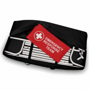 A folded custom cloth banner demonstrating crease-resistant polyester fabric for easy transport