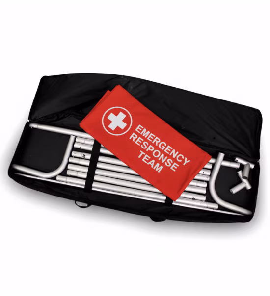 A folded custom cloth banner demonstrating crease-resistant polyester fabric for easy transport