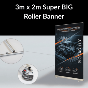 3m x 2m roller banner super high