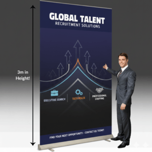 3m high x 2m wide roller banner
