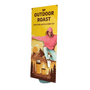 Outdoor banner stand