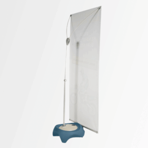 Back of a outdoor banner stand