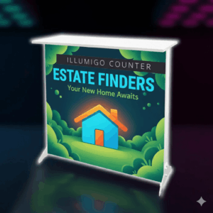 LED Backlit Exhibition Counter