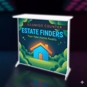 LED Backlit Exhibition Counter