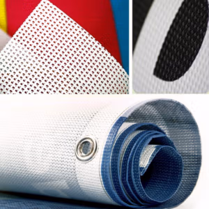 Mesh pvc banner close up material