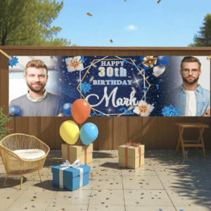 Printed outdoor birthday banners