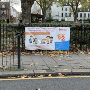 Outdoor personalised photo banner