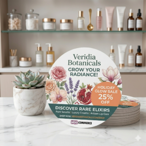 round flyers printed double-sided full colour die cut — Essex Banners