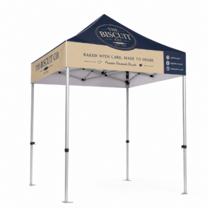 2m x 2m printed gazebo with branded canopy for market stalls — Essex Banners