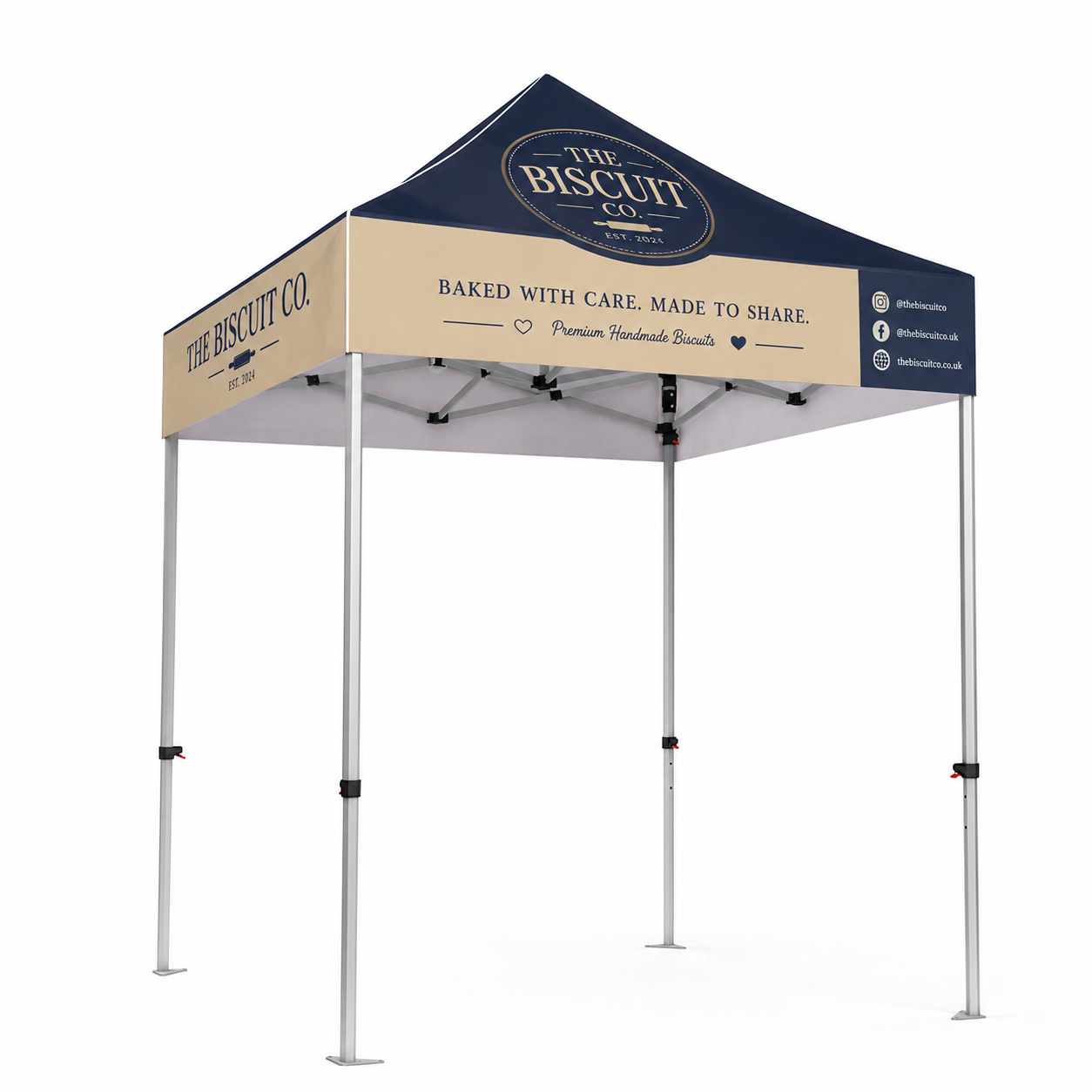 2m x 2m printed gazebo with branded canopy for market stalls — Essex Banners 2m x 2m printed gazebo with branded canopy for market stalls — Essex Banners