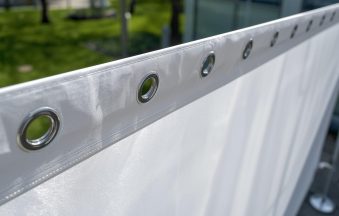 How to hang a outdoor banner using eyelets