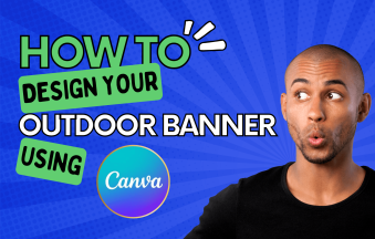 How do you design your banner using canva